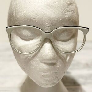 Lion in the Sun Vintage White Eyeglass Frames made in USA